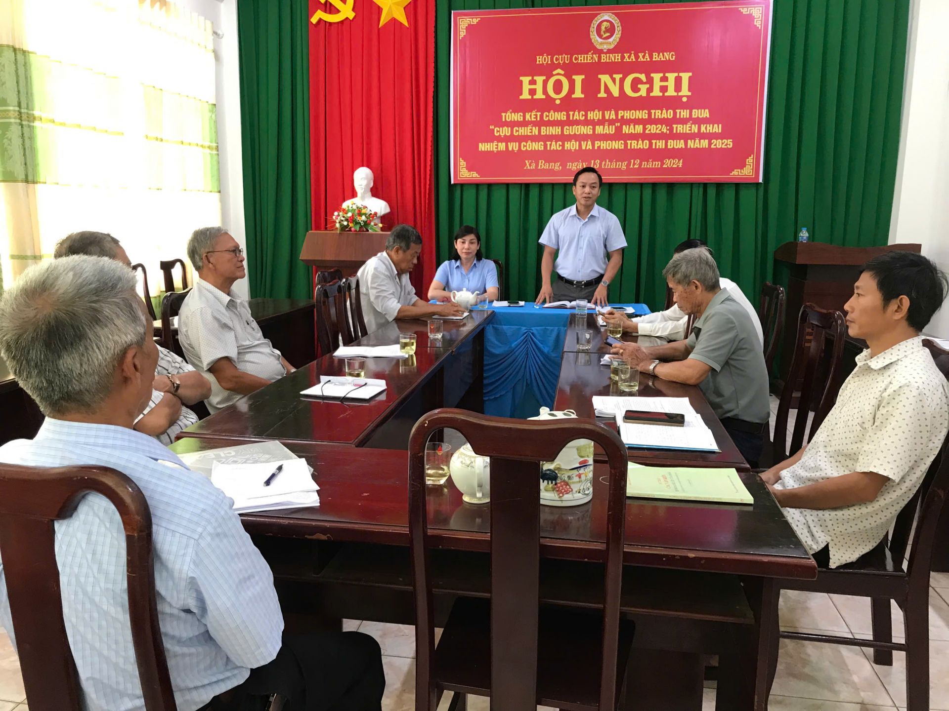 NGUYÊN LÃNH ĐẠO XÃ XÀ BANG CÁC THỜI KỲ ĐÓNG GÓP Ý KIẾN VÀO DỰ THẢO BÁO CÁO CHÍNH TRỊ TRÌNH ĐẠI HỘI ĐẢNG BỘ XÃ LẦN THỨ VII NHIỆM KỲ 2025-2030