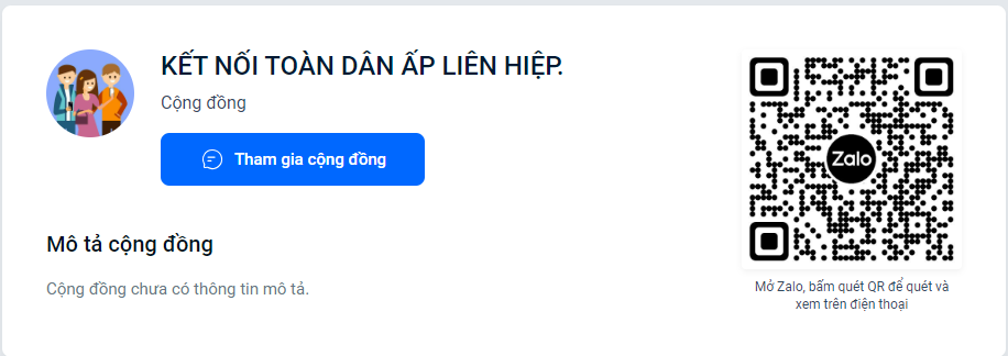 Nhóm Zalo Kết nối toàn dân ấp Liên Hiệp